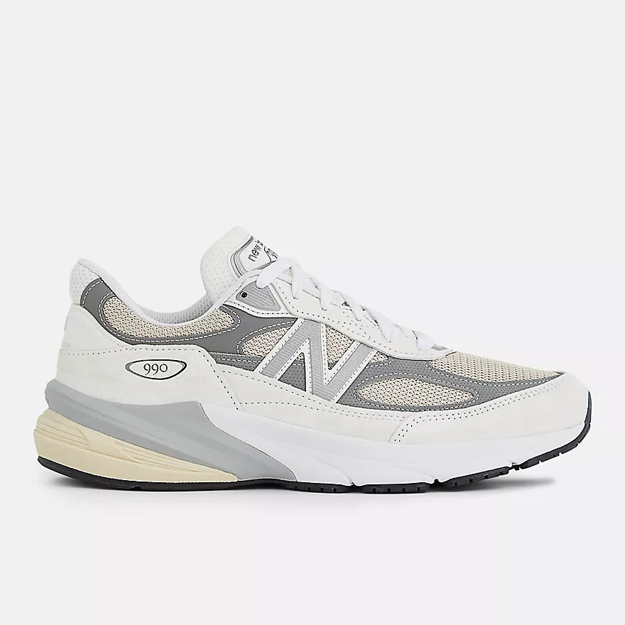 New Balance 990v6 ホワイト/グレー スニーカー スパイクレス New Balance Men's Made in USA 990v6 – Wesley's Shoes