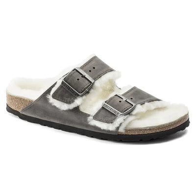 Birkenstock Arizona Waxy Leather Shearling