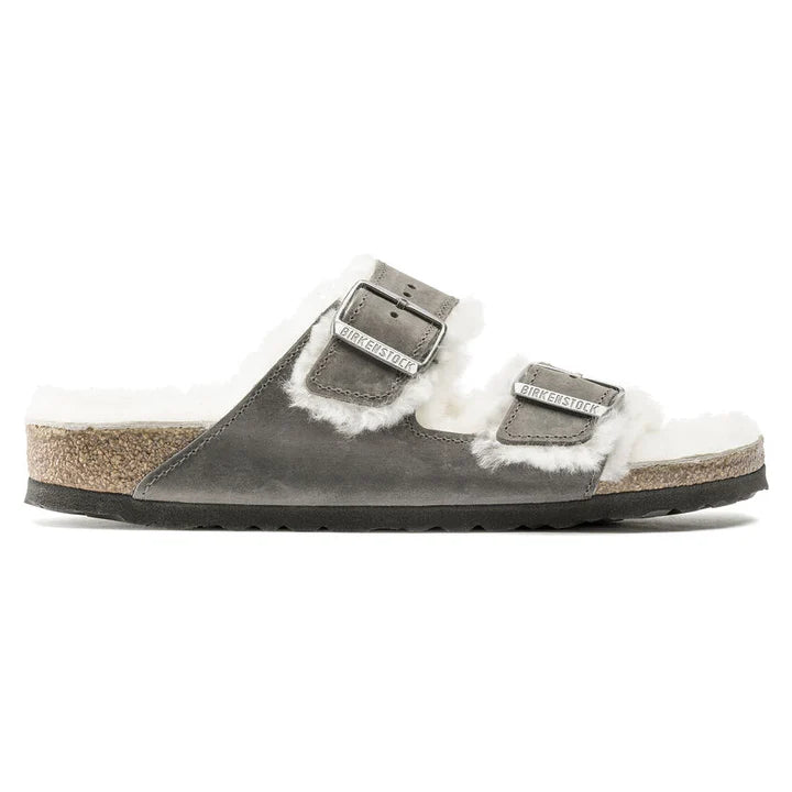 Birkenstock Arizona Waxy Leather Shearling