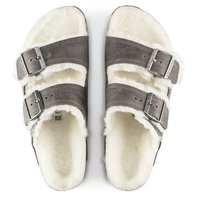 Birkenstock Arizona Waxy Leather Shearling