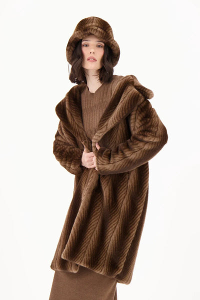 Spanner Faux Mink Coat