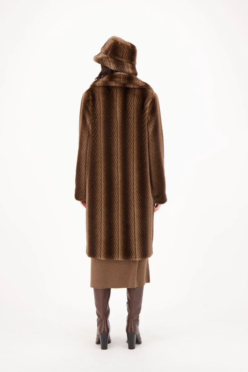 Spanner Faux Mink Coat