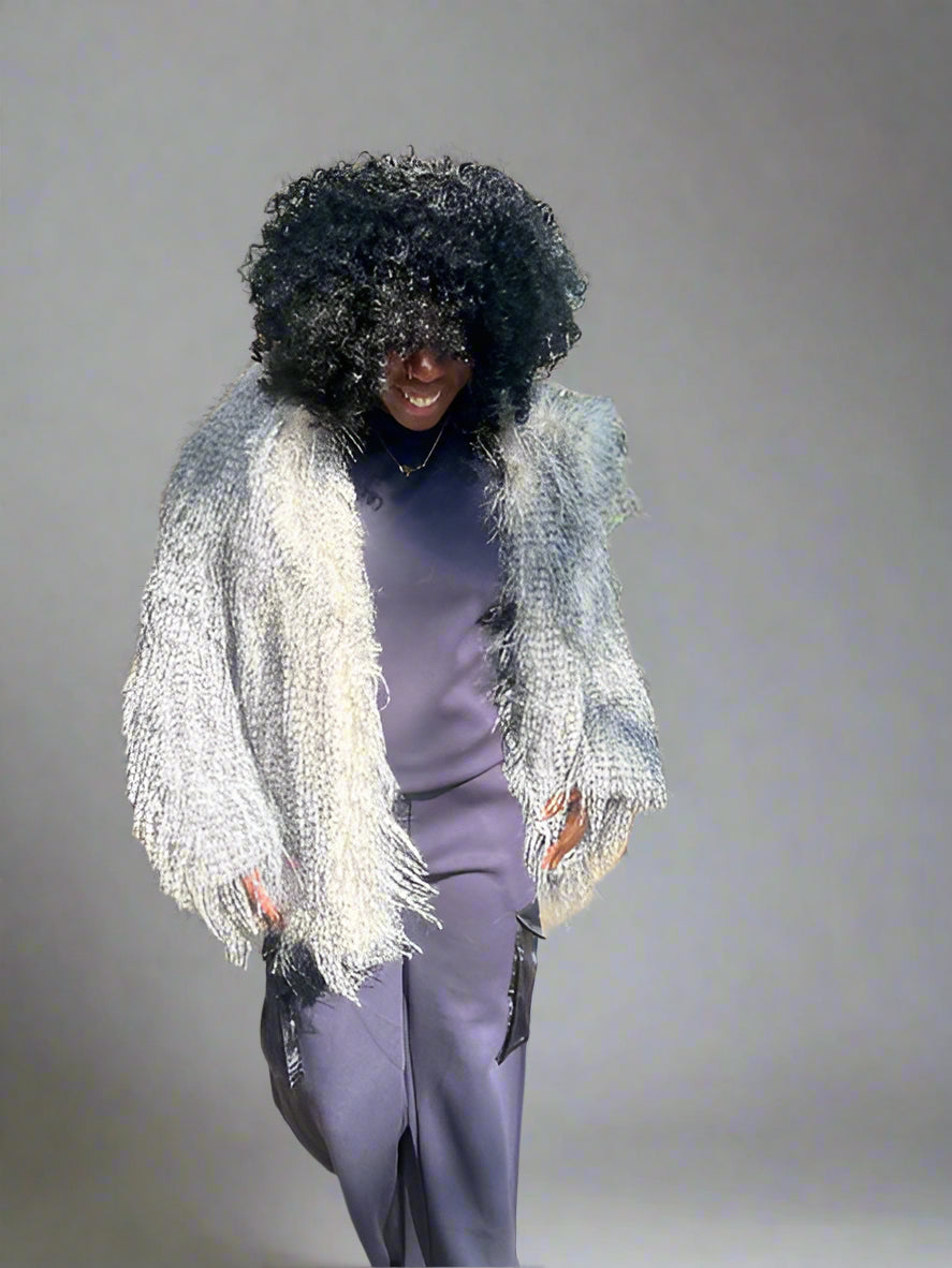 Spanner Eyelash Faux Fur Coat