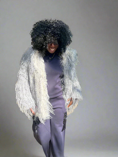 Spanner Eyelash Faux Fur Coat