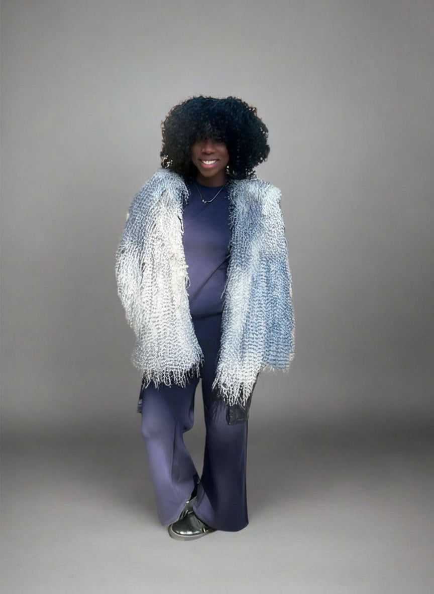 Spanner Eyelash Faux Fur Coat