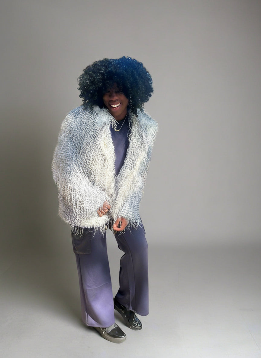 Spanner Eyelash Faux Fur Coat