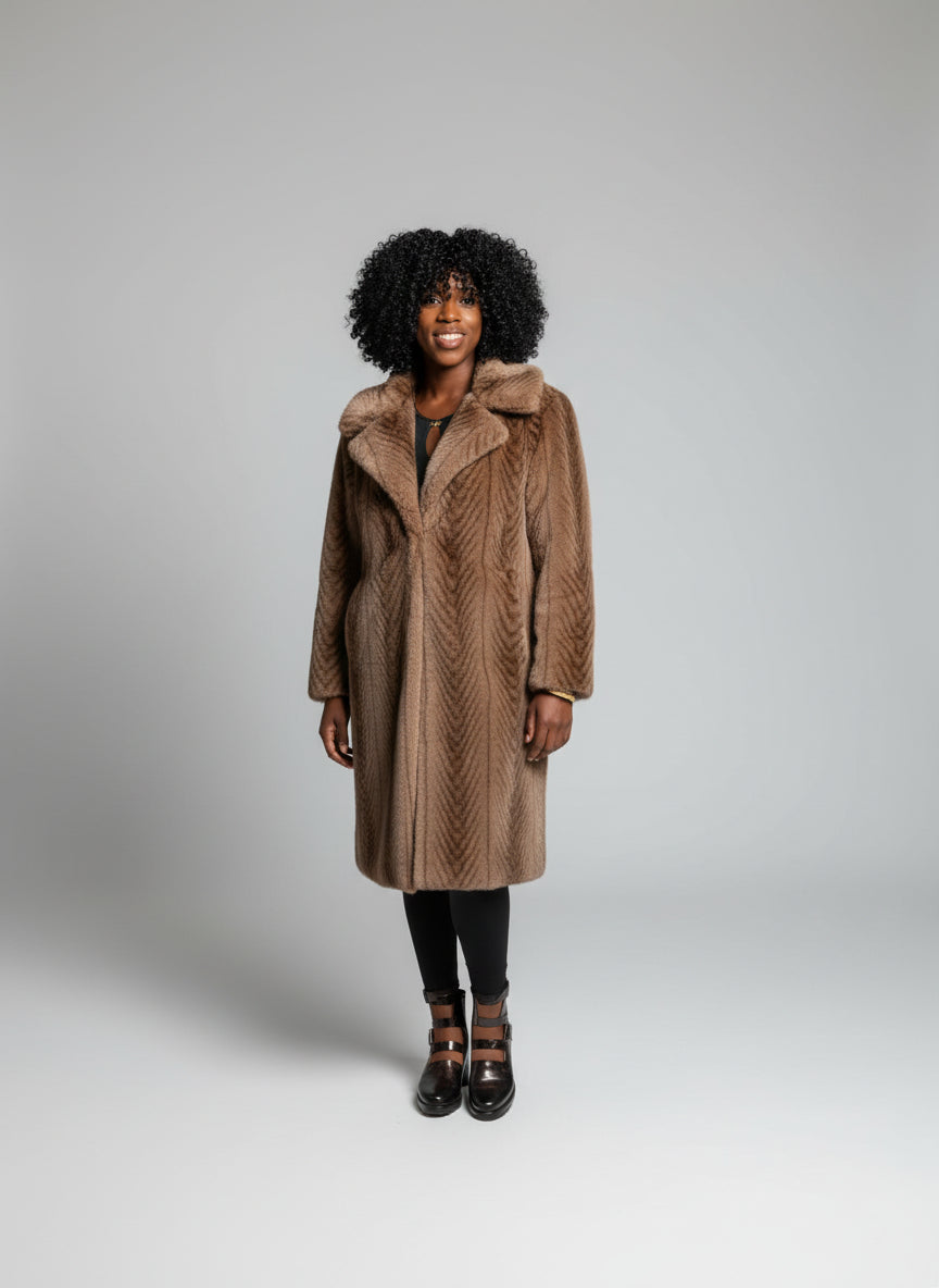 Spanner Faux Mink Coat