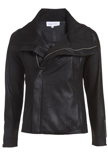 Duette NYC Vegan Matte Leather Biker Jacket - The Varick