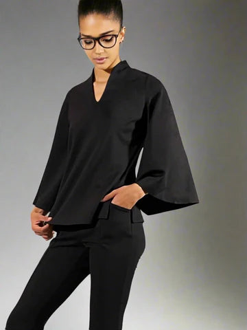 Duette NYC Flutter Sleeve Lightweight Stretch Knit Tunic - The Waverly